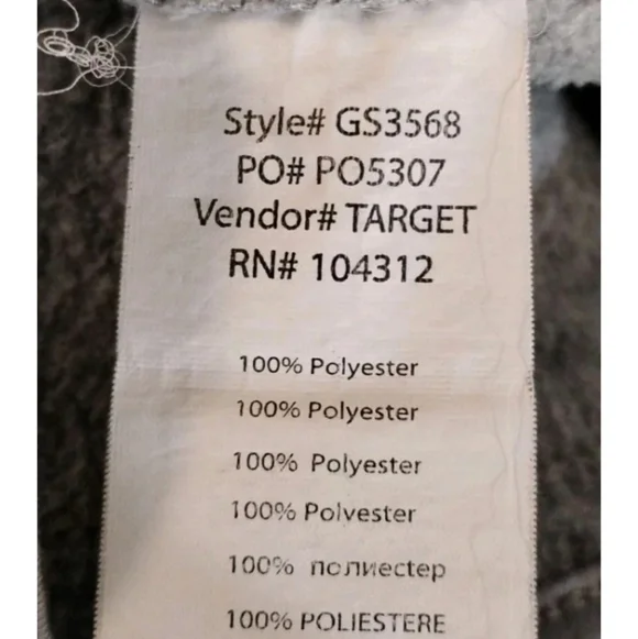 Grunt Style Fleece Jacket Men's Large Military Tactical Full Zip Heather Gray - Picture 6 of 6